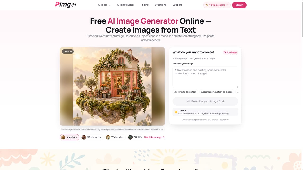 Pimg — Generate or describe an image