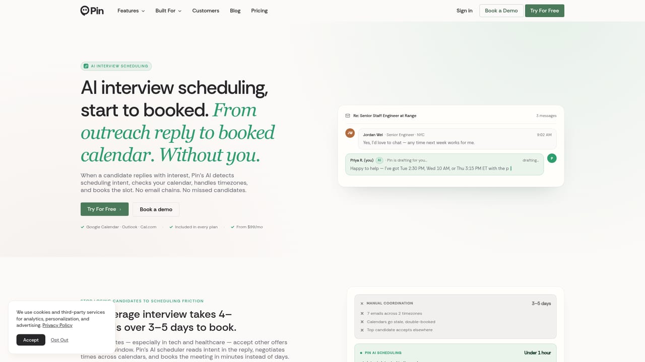 Pin — Handle replies and book interviews