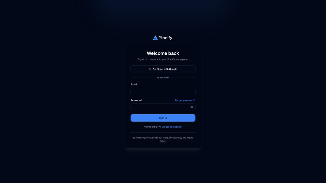Pineify — Generate your first indicator or strategy