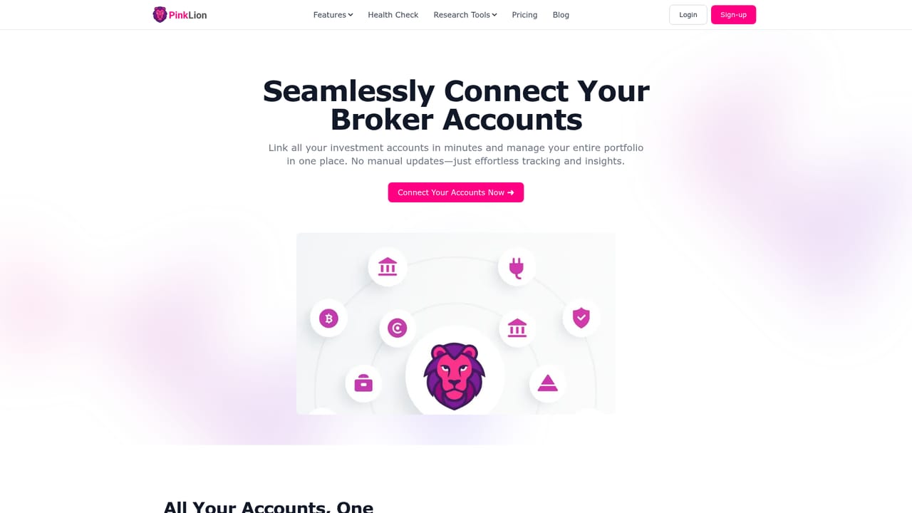 PinkLion — Connect your broker accounts