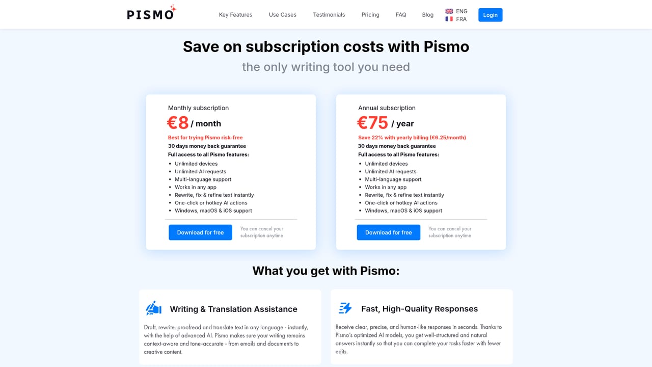 Pismo — Review pricing and FAQ