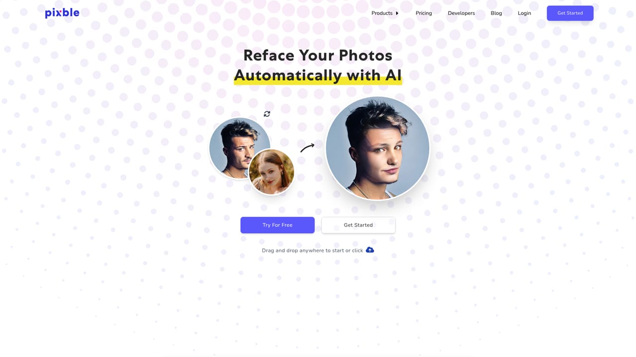 Pixble — Try the face swap tool