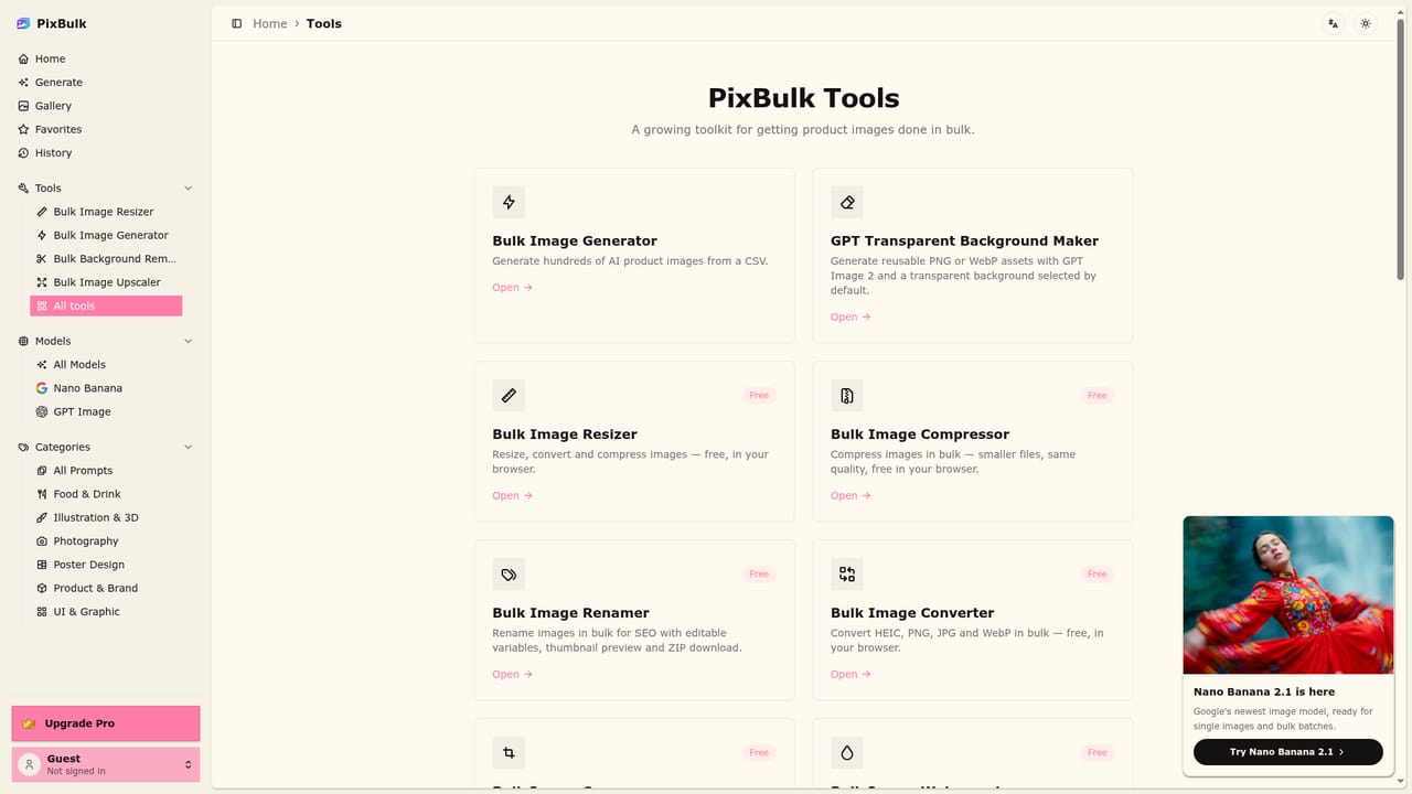 PixBulk — Clean up with the bulk tools