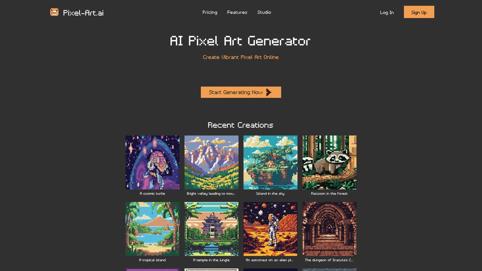 Pixel-Art.ai — Set up a canvas