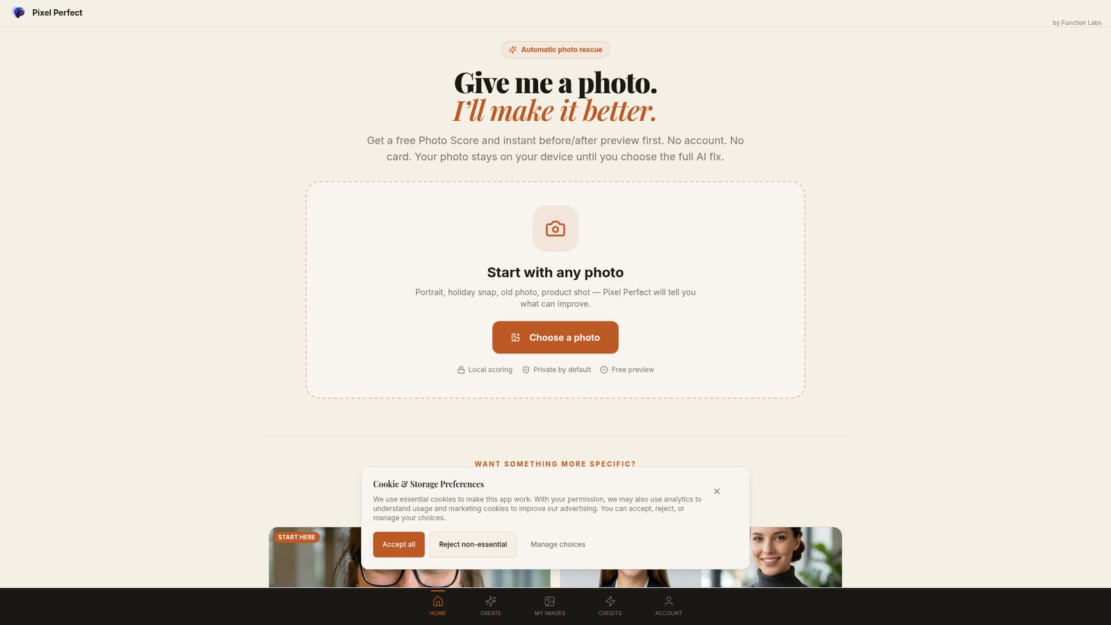 Pixel Perfect — Score a photo for free