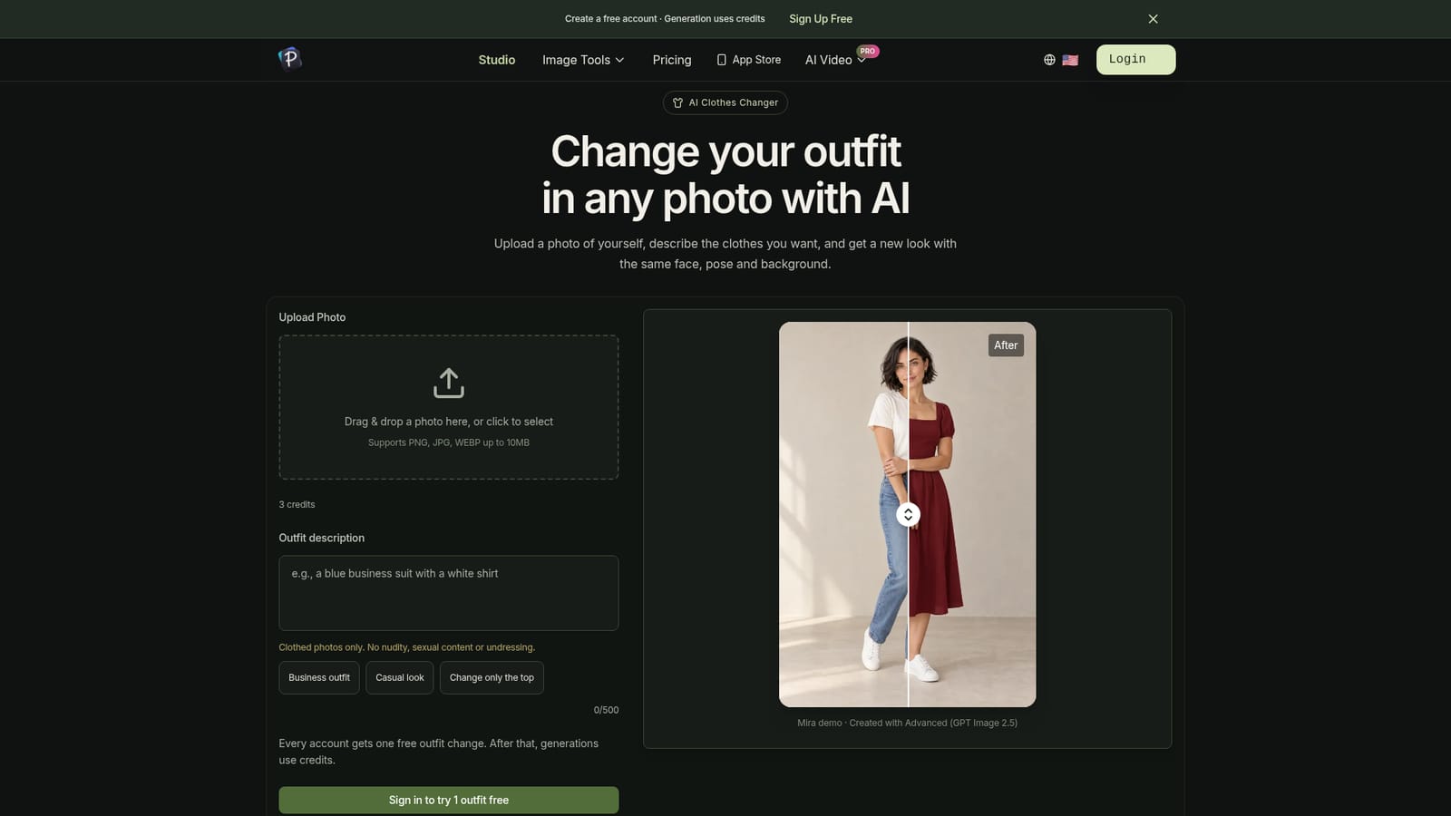 Pixfy AI — Create a free account
