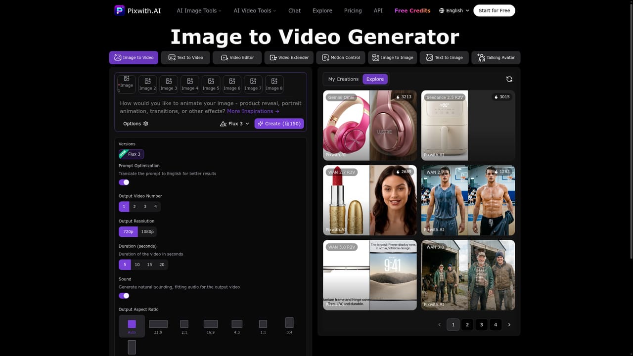 Pixwith AI — Open the image to video tool
