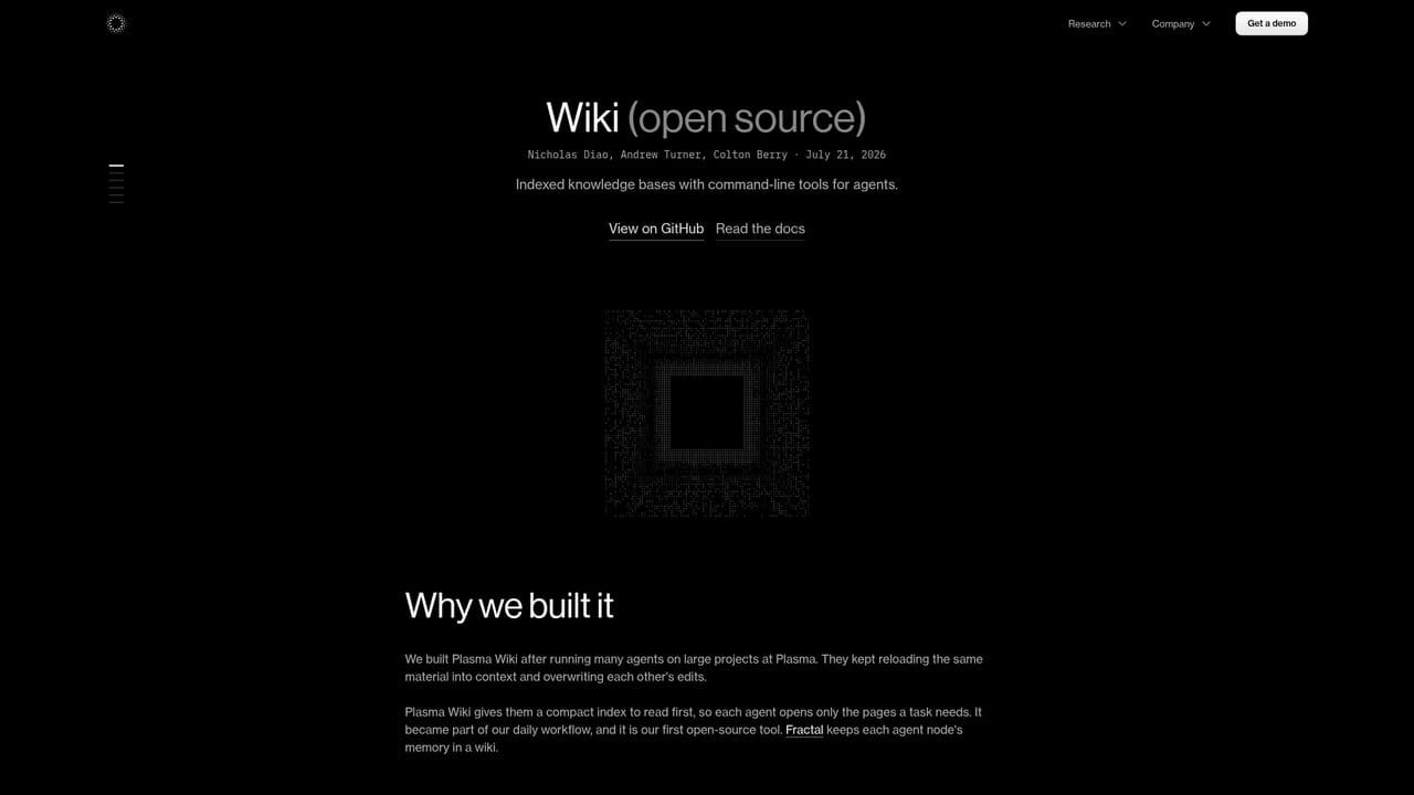 Plasma AI — Explore Wiki for indexed agent knowledge