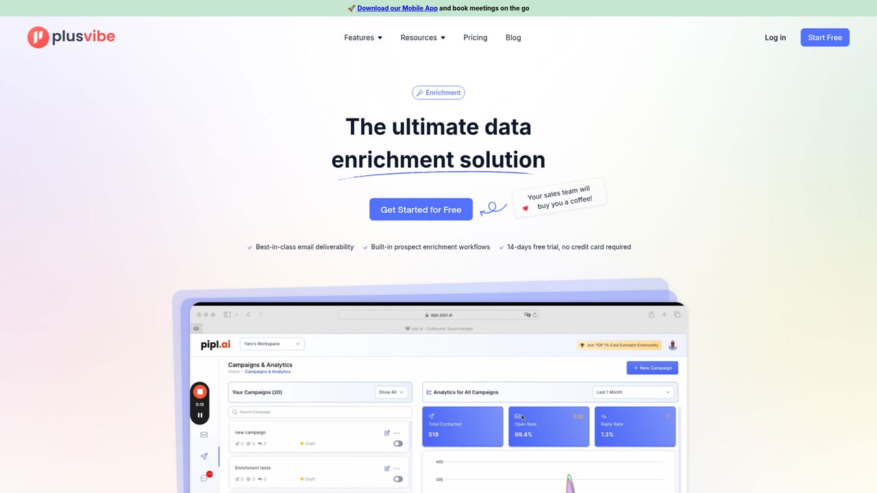 PlusVibe — Build and verify your lead list