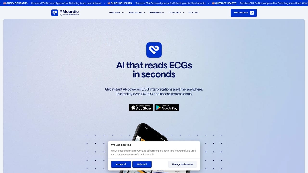 PMcardio — Install the app on iOS or Android