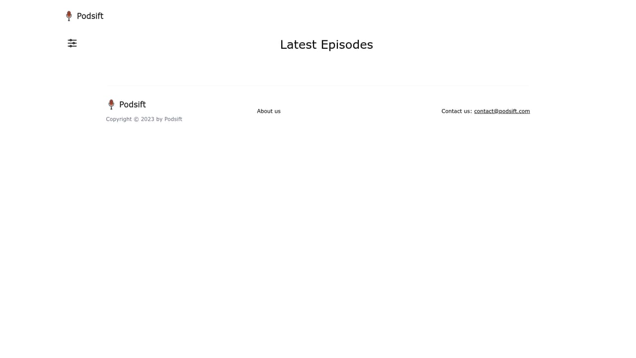 Podsift — Browse the past summaries archive
