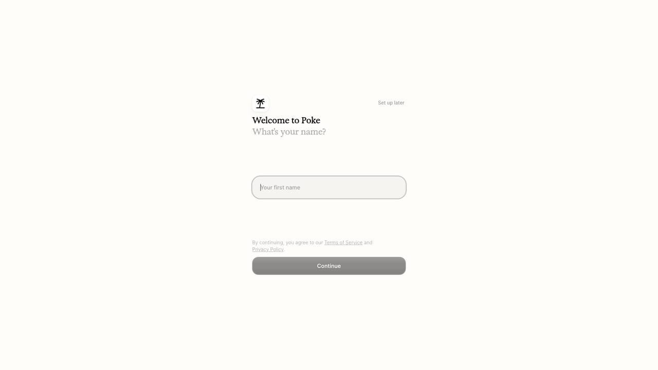 Poke — Create your account