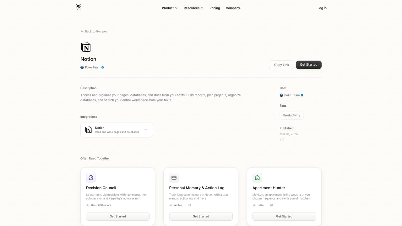 Poke — Install a recipe