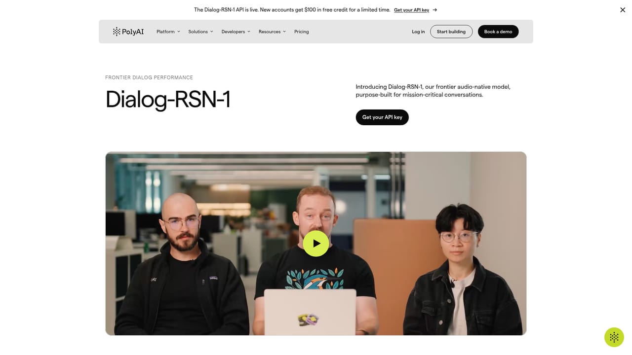PolyAI Voice Assistant — Review the Dialog-RSN-1 model details