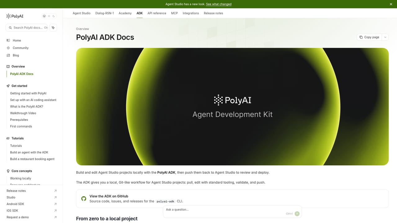PolyAI Voice Assistant — Wire up custom logic with the ADK and APIs