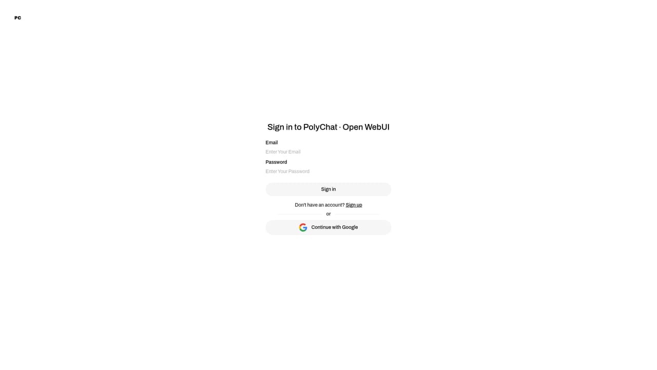Polychat — Create an account