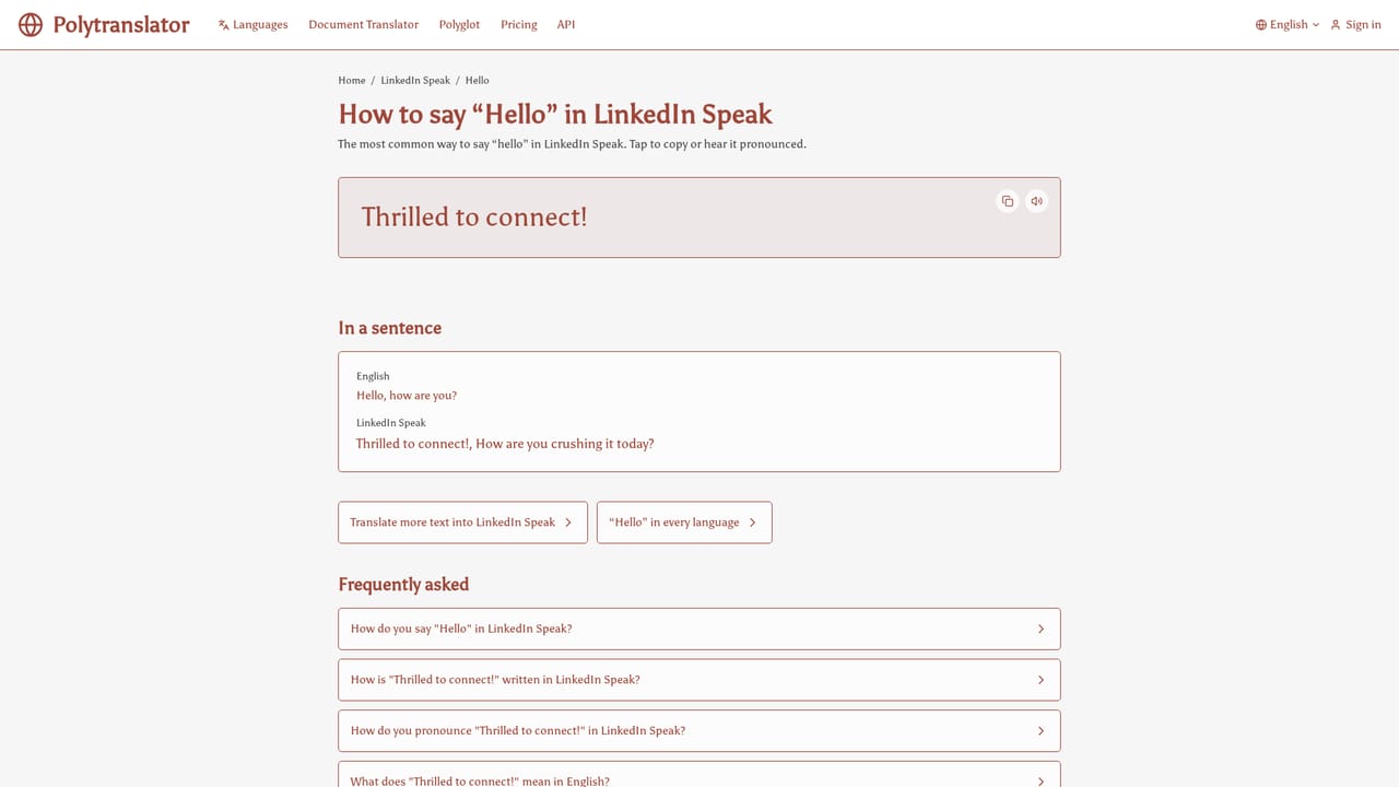 Polytranslator — Look up everyday phrases