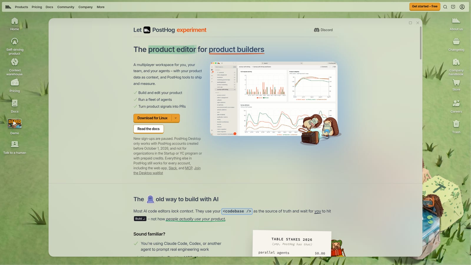 PostHog Desktop — Install the desktop app