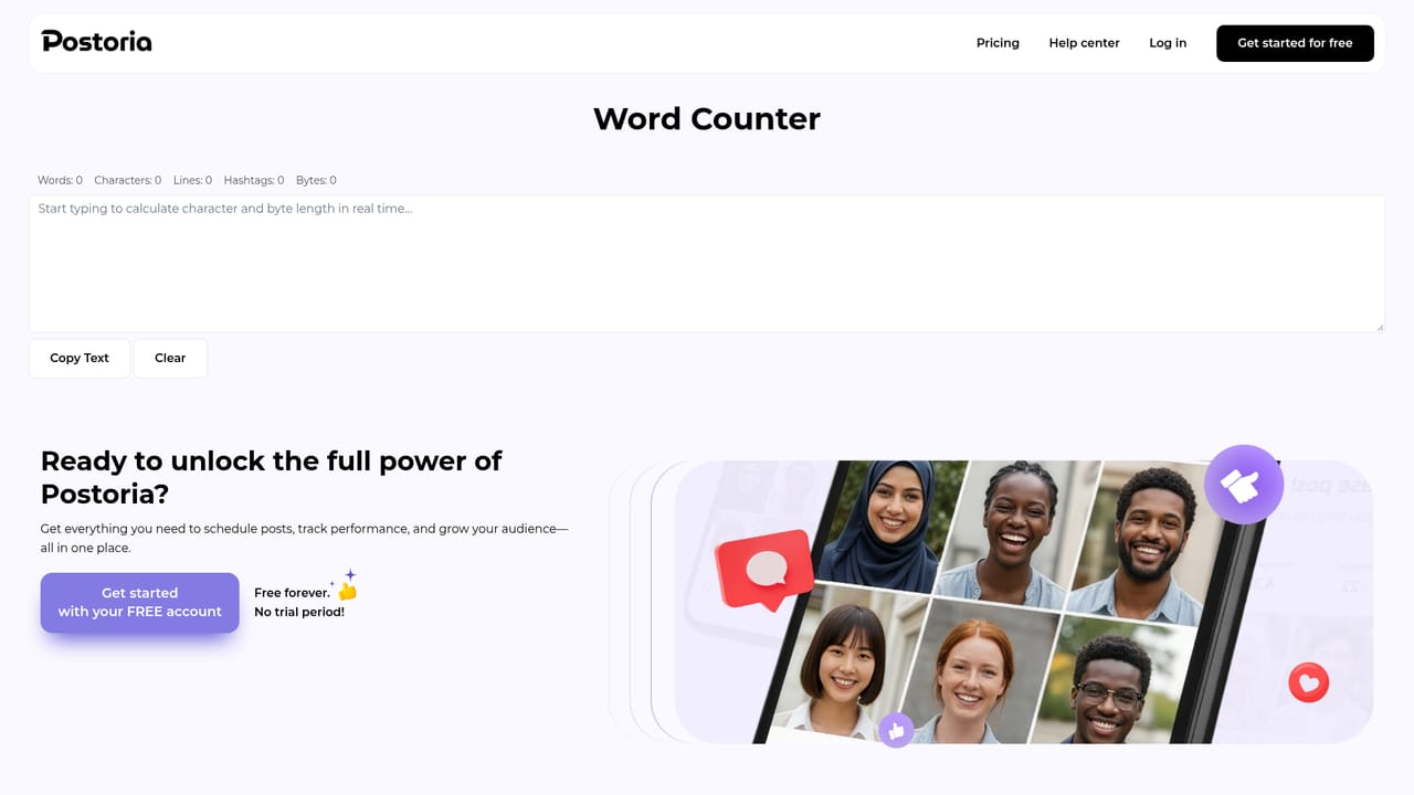 Postoria — Check length and finish the text