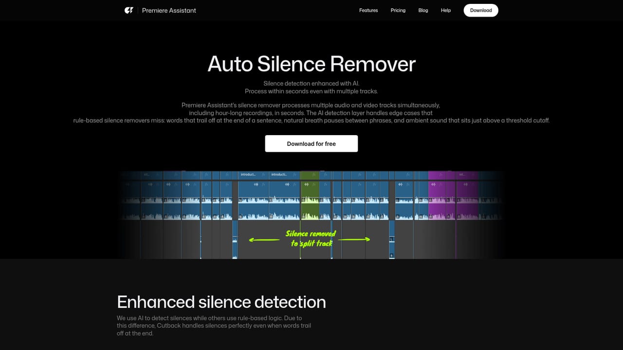 Premiere Assistant by Cutback — Remove silences