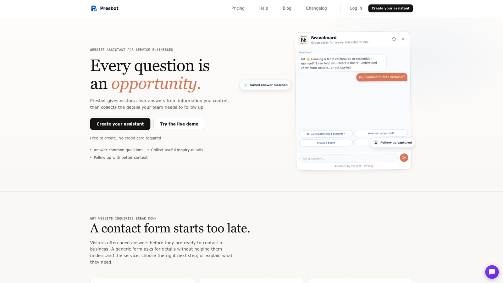 Presbot — Create your assistant