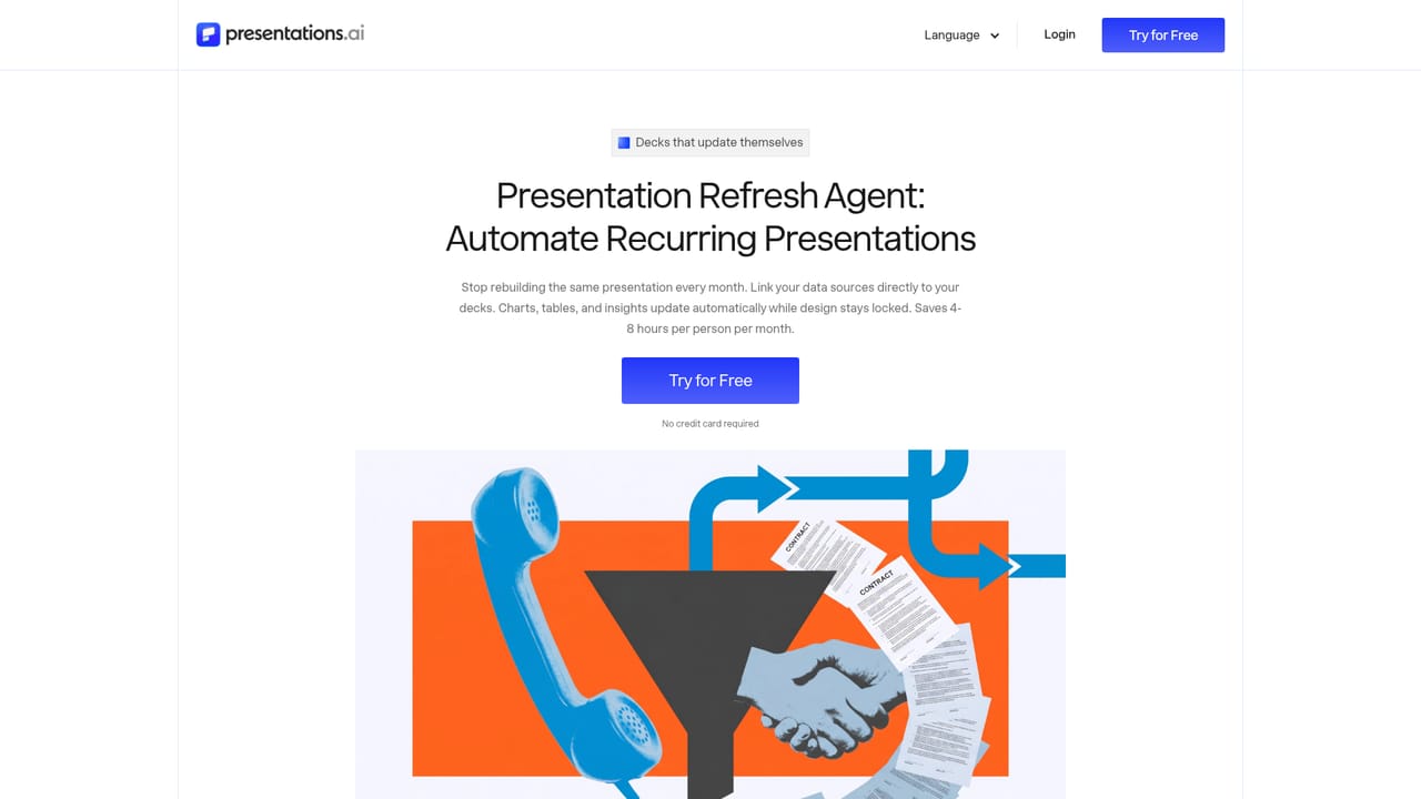 PresentationsAI — Set up a refreshable master