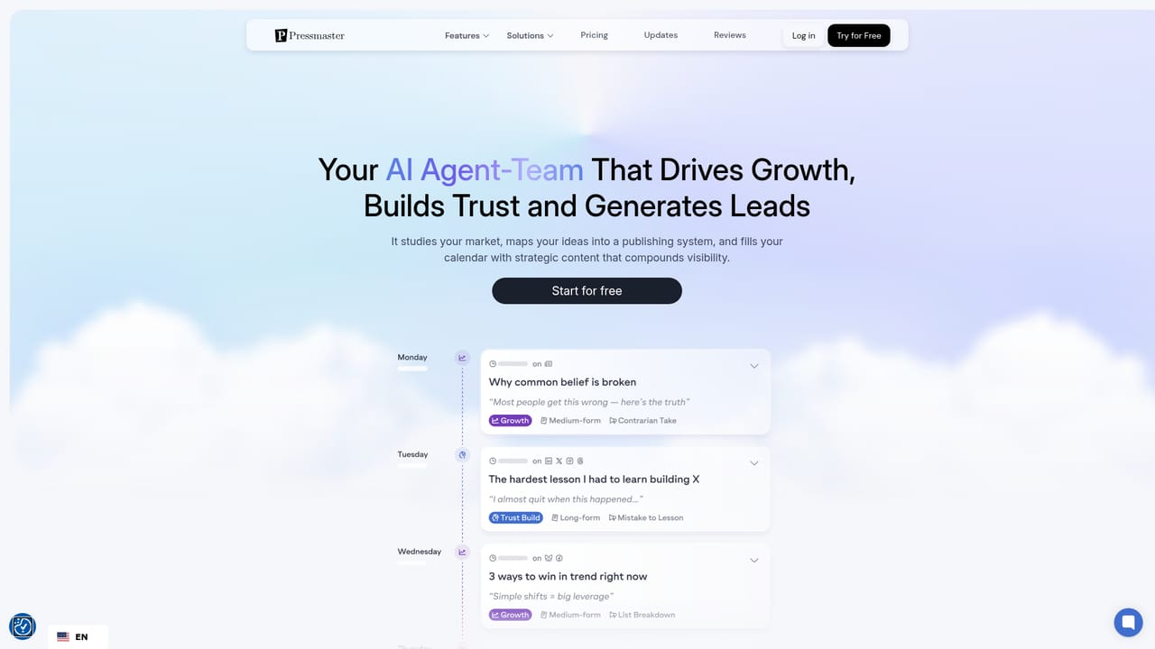 Pressmaster — Configure the agent and social suite