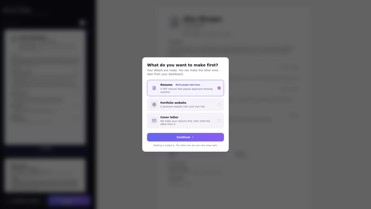 Prezumi — Upload your existing CV