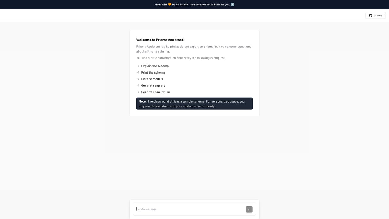 Prisma Assistant — Configure a model or local endpoint