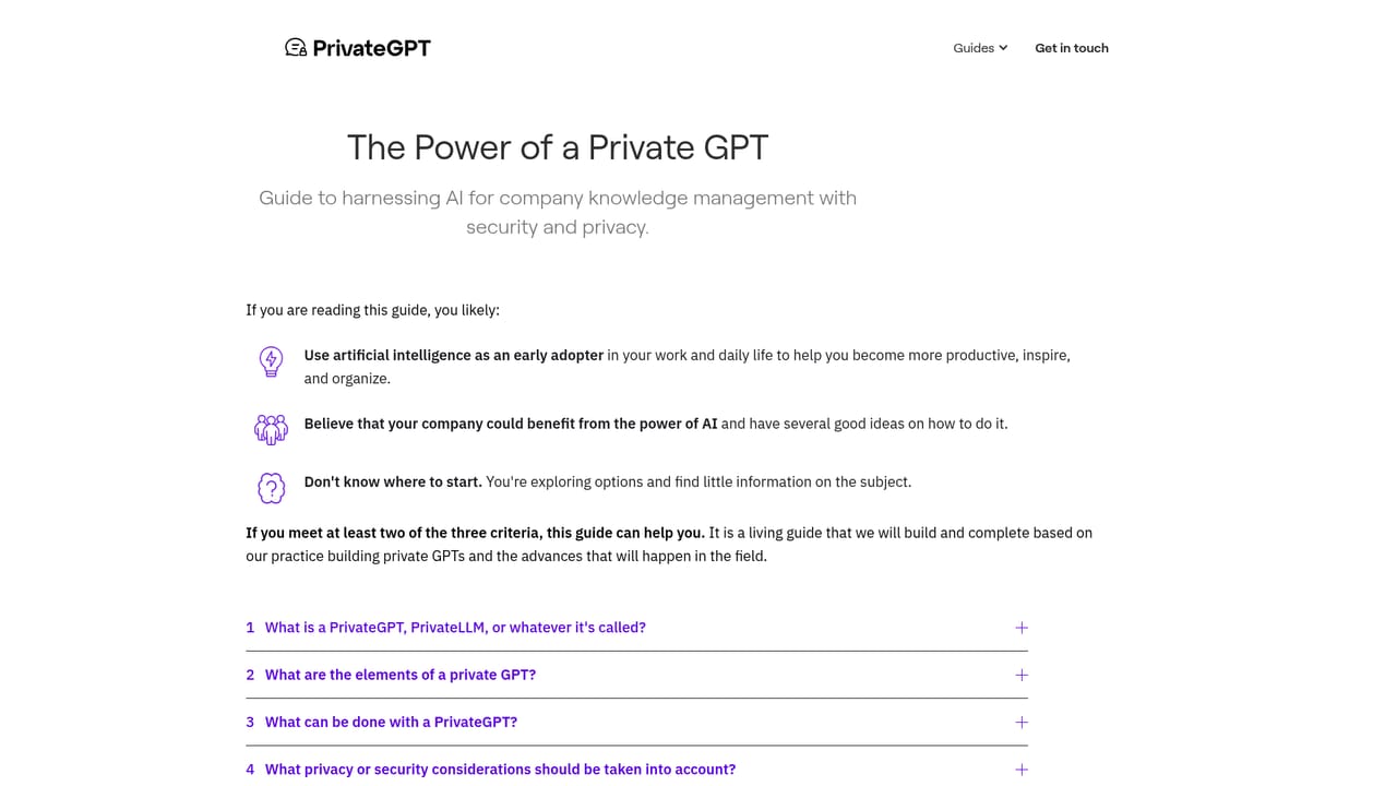 PrivateGPT.io — Read the private GPT guide first