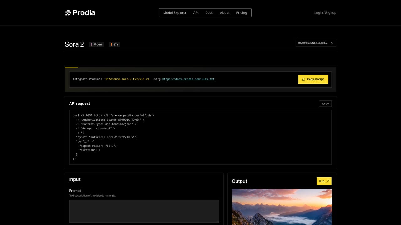 Prodia — Evaluate video generation