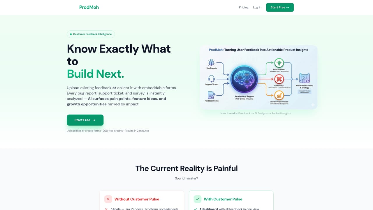 ProdMoh AI — Feed customer signal into Customer Pulse
