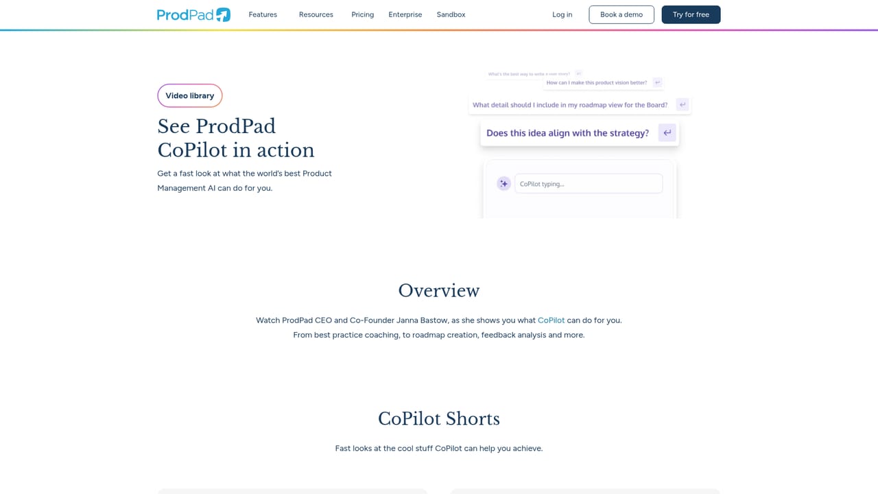 Prodpad — Watch the walkthroughs
