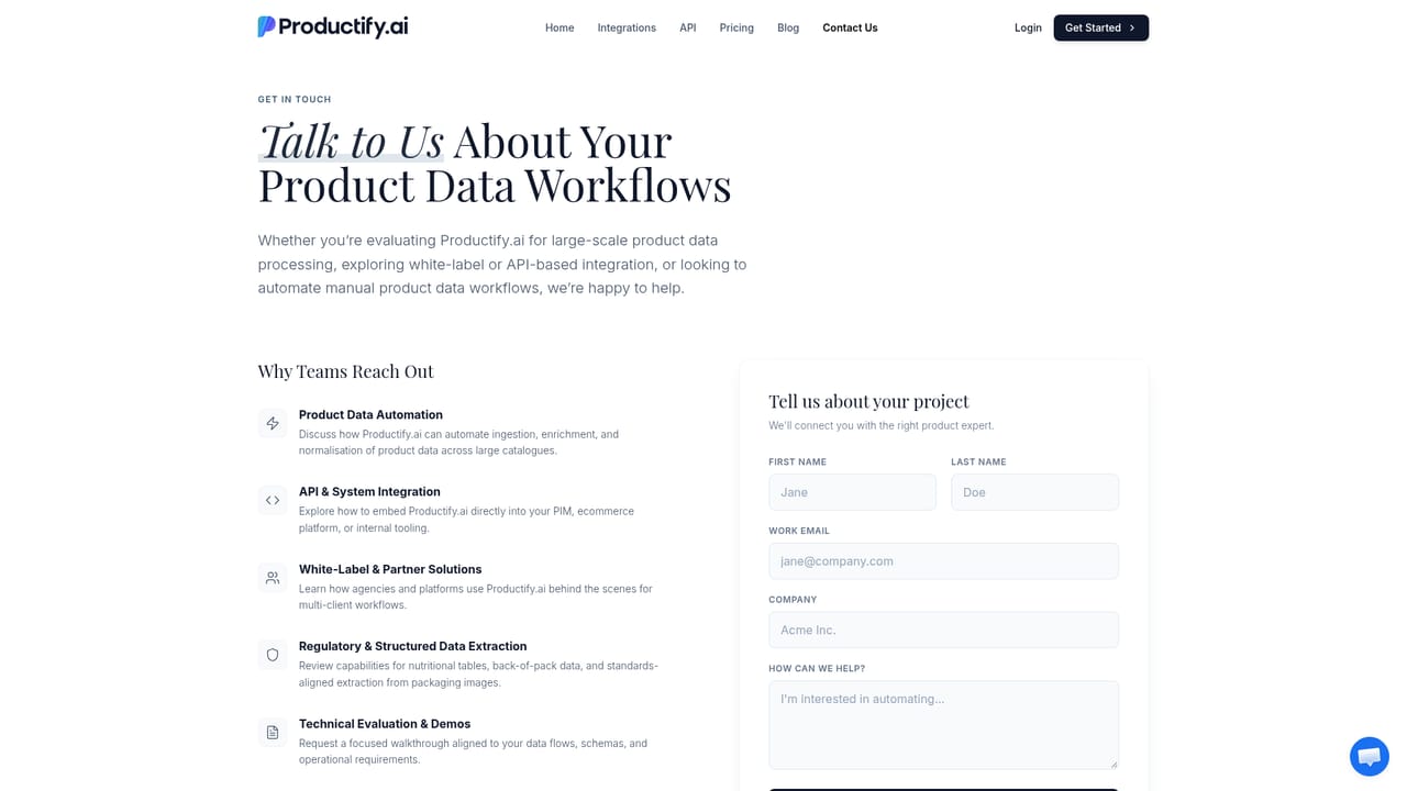 Productify — Talk to the sales team