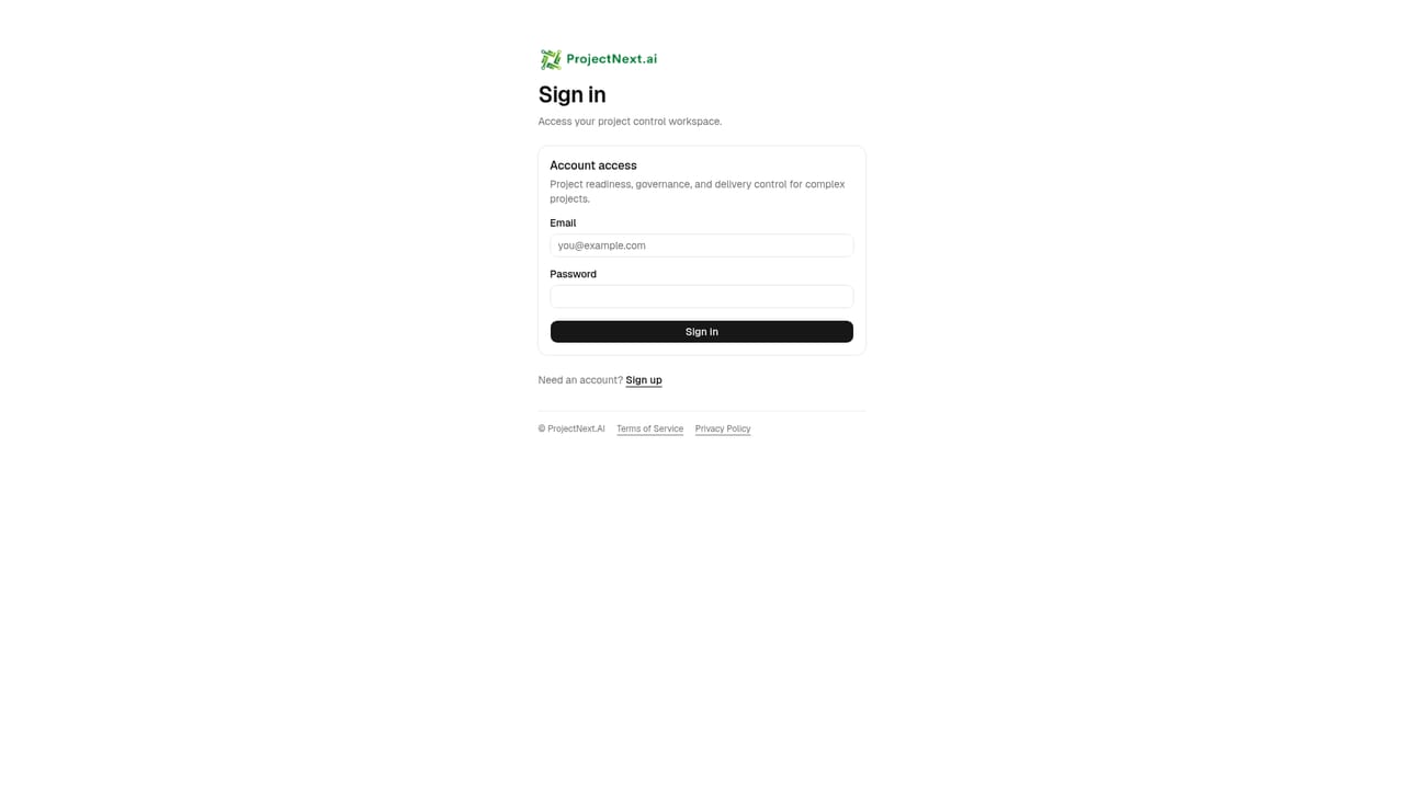 ProjectNext — Create your account