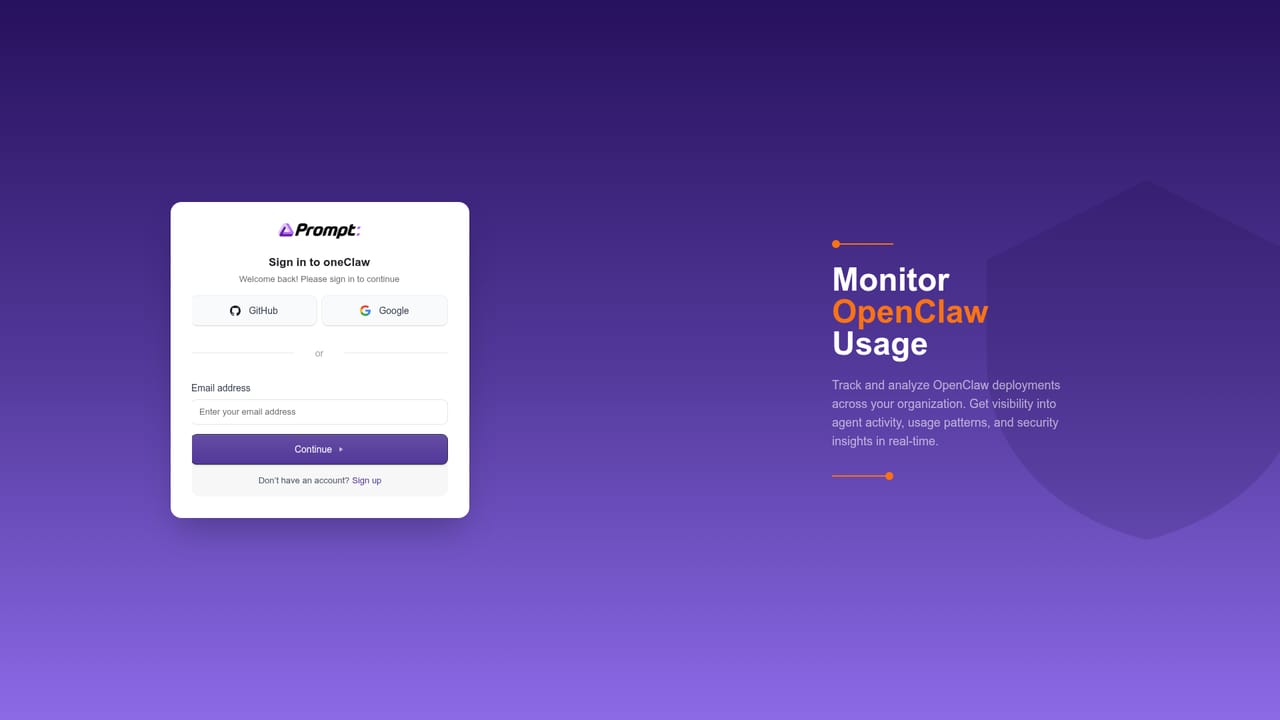 Prompt Security by SentinelOne — Review OpenClaw activity in OneClaw