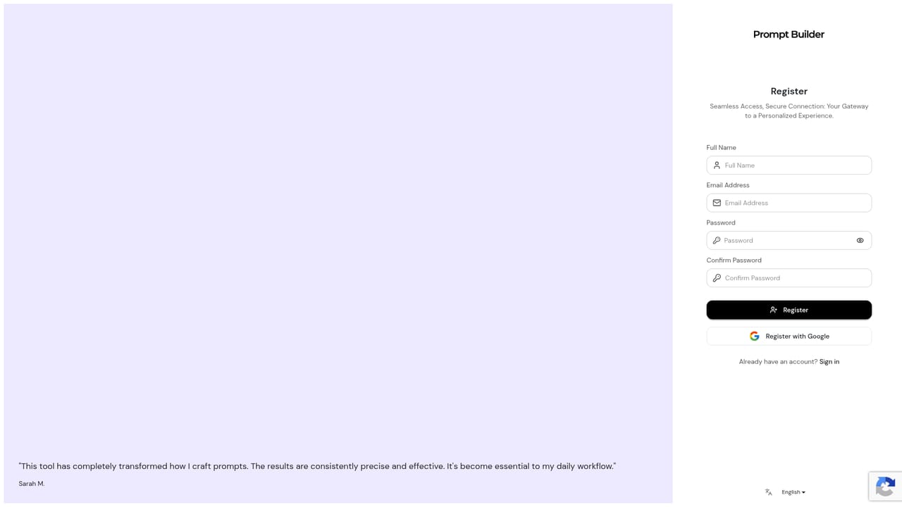 PromptBuilder.cc — Create a free account or try the generator without one