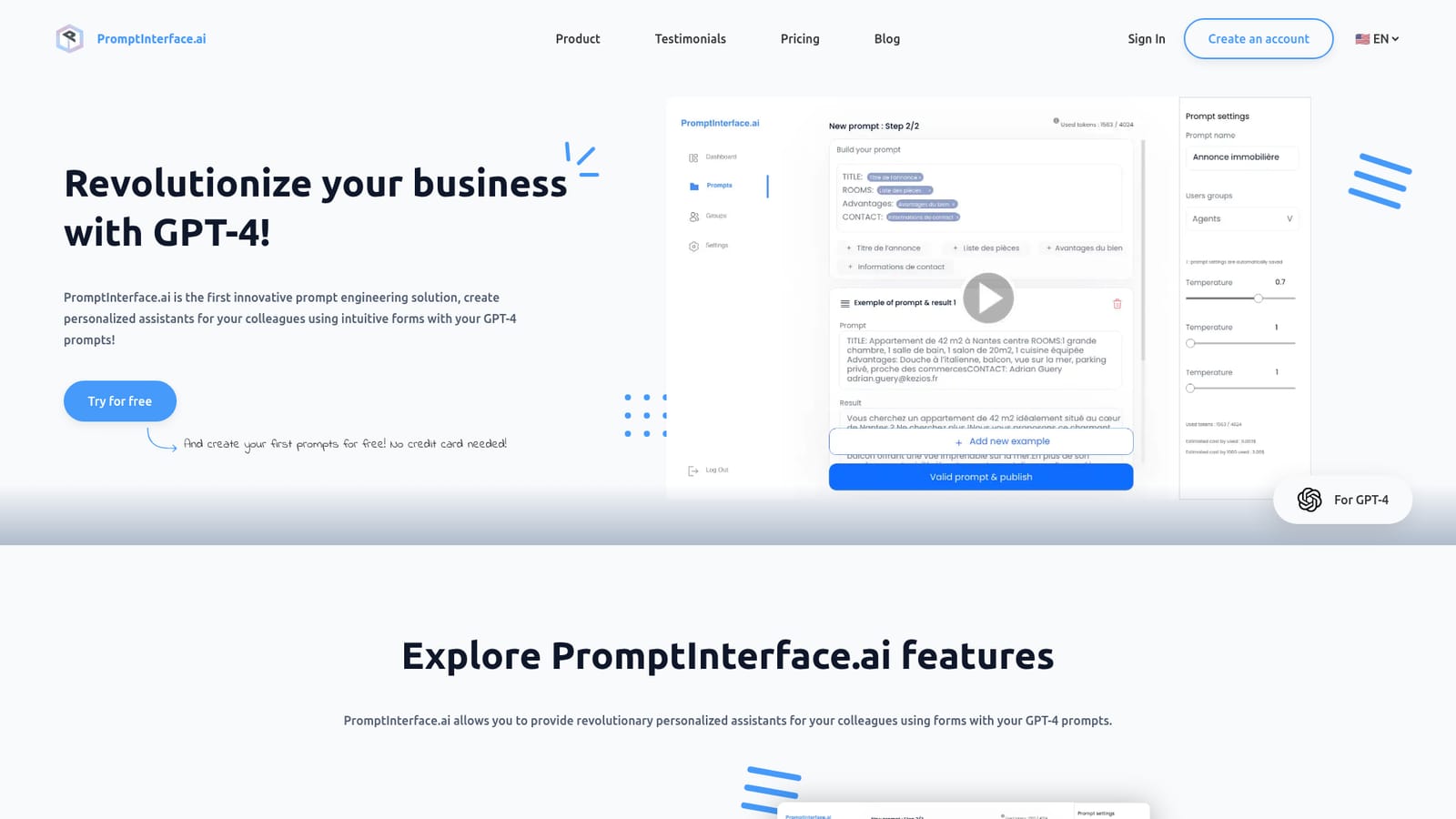 PromptInterface.ai — Create your free account