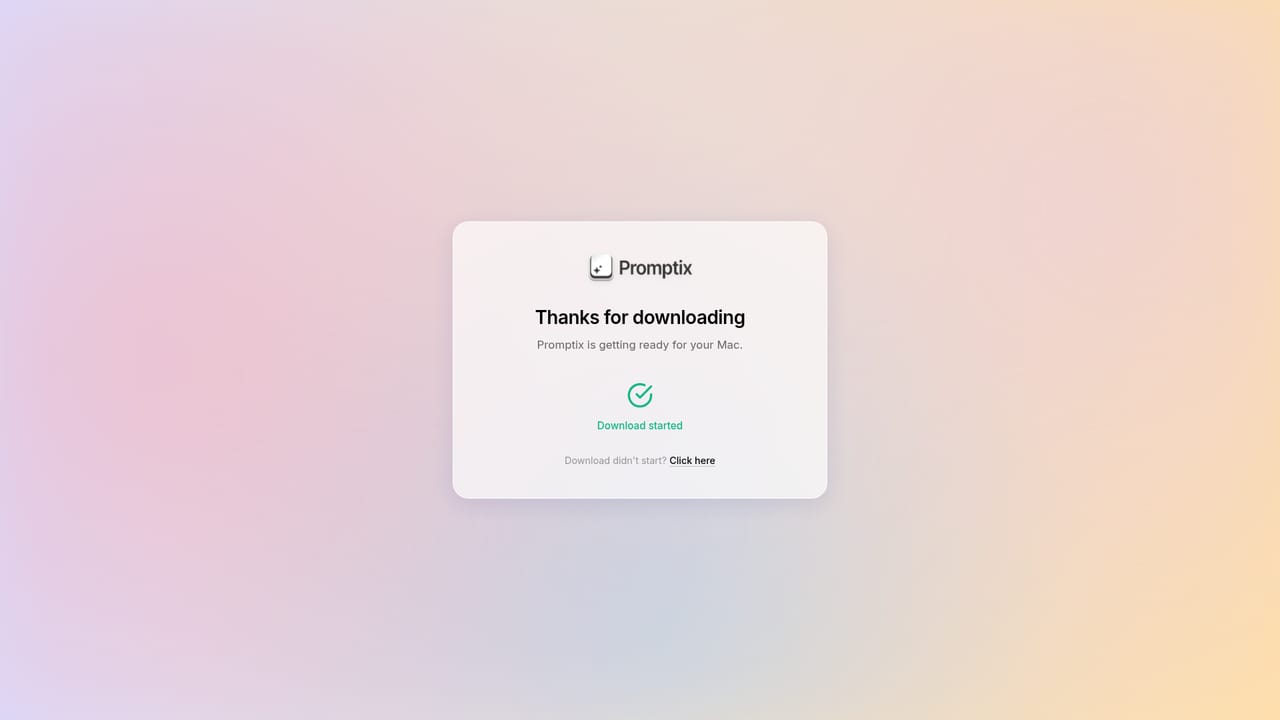 Promptix — Download and install the macOS app