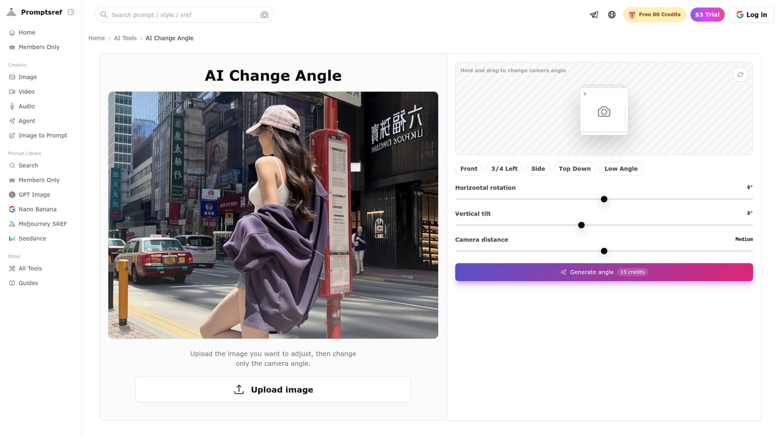 Promptsref — Open the AI Change Angle tool