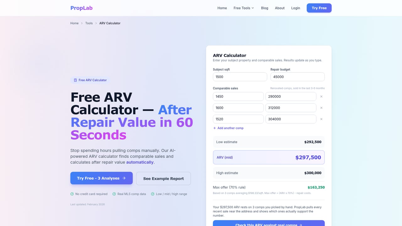 PropLab — Run a manual calculation first