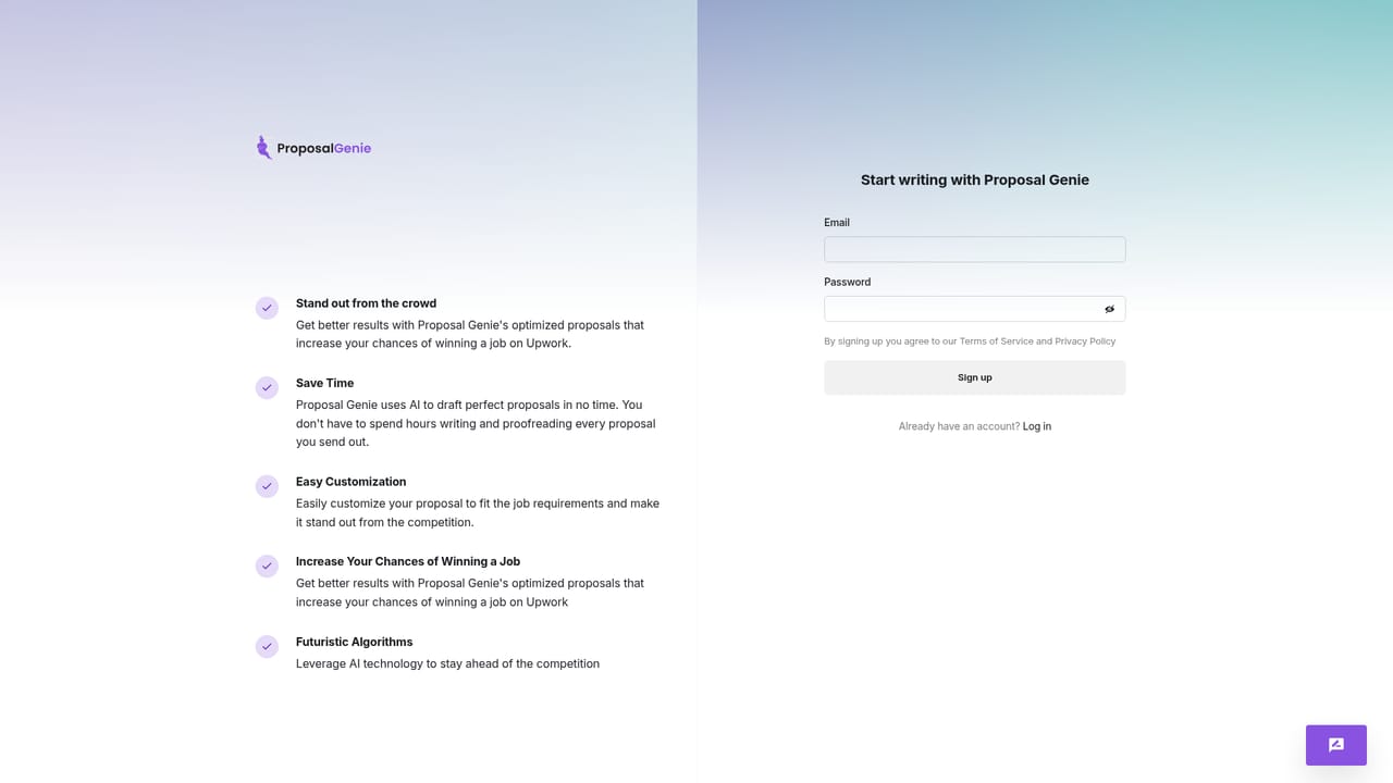 Proposalgenie — Create a free account