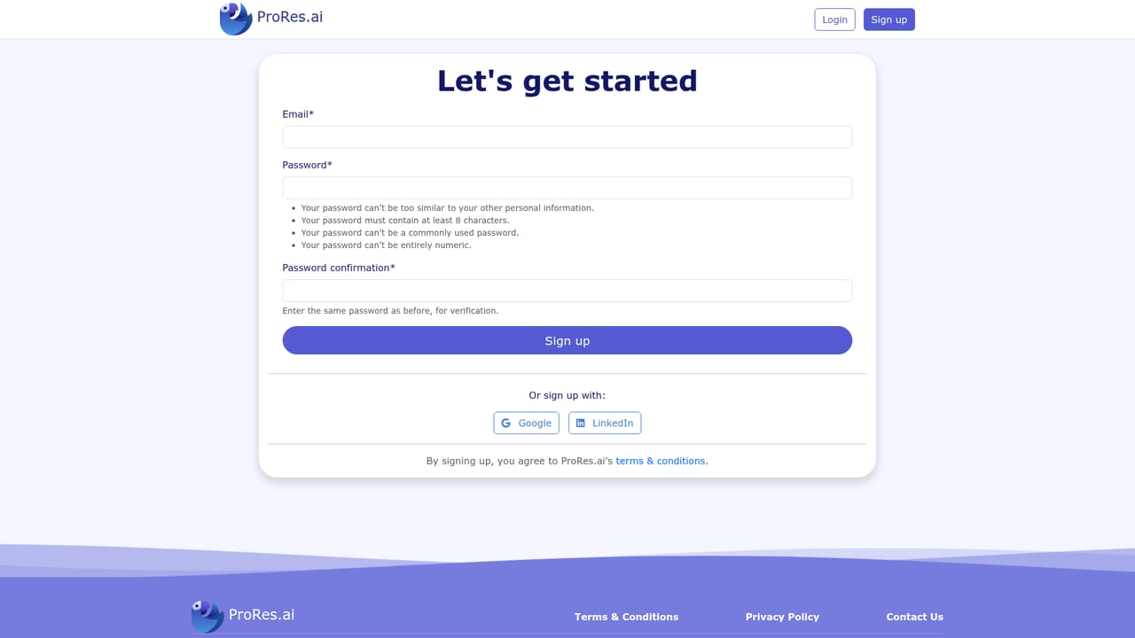 ProRes — Create a free account