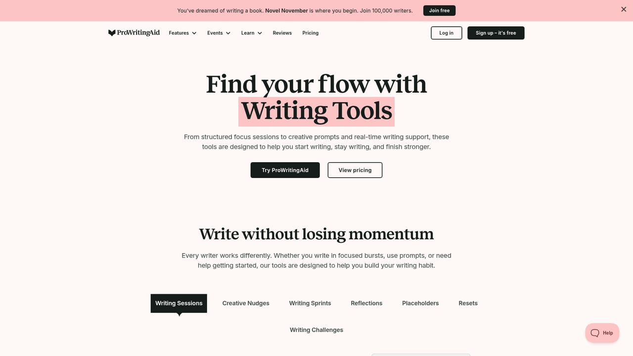 ProWritingAid — Set up a writing routine