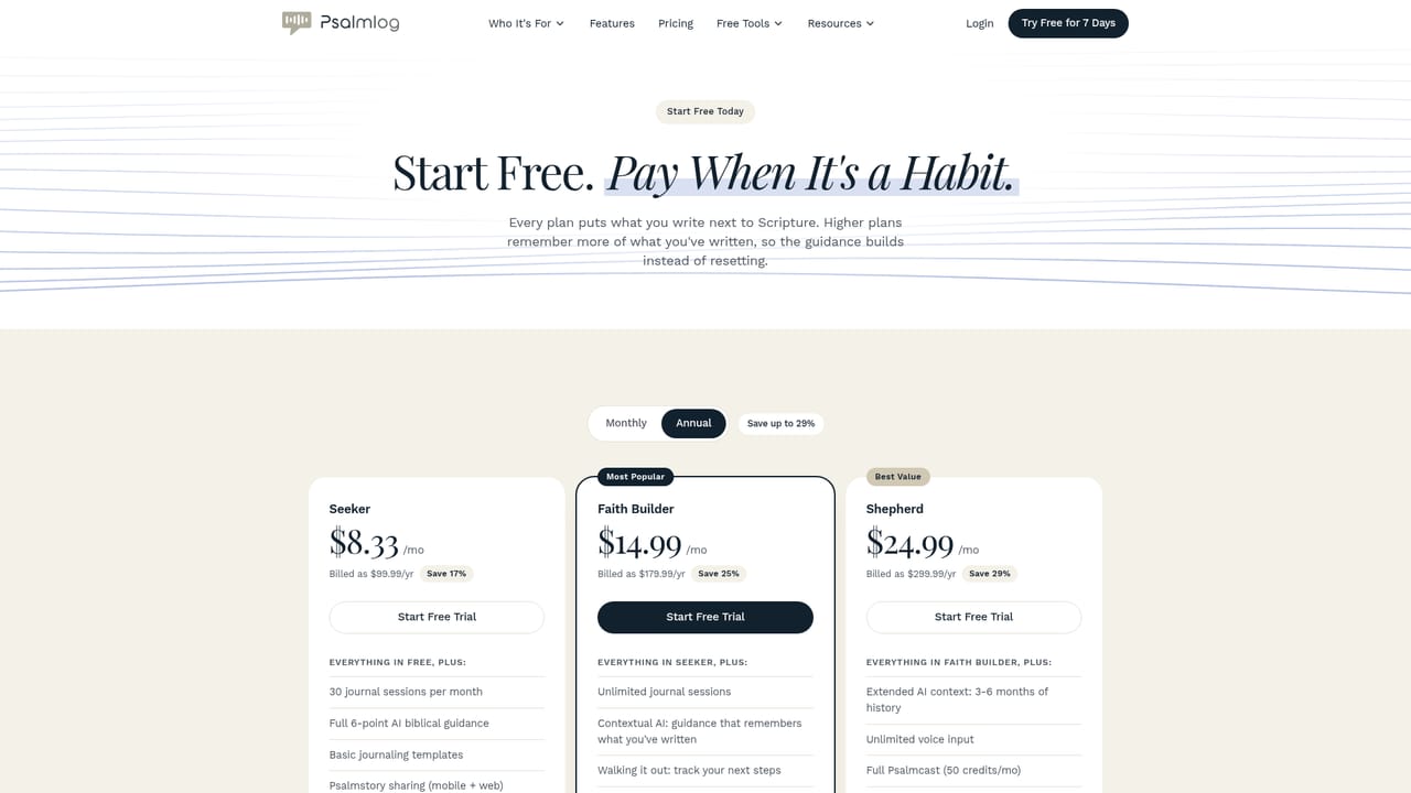 Psalmlog — Pick a plan before the trial ends