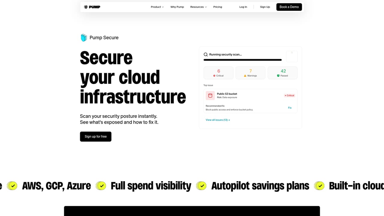 Pump — Run a security and compliance scan