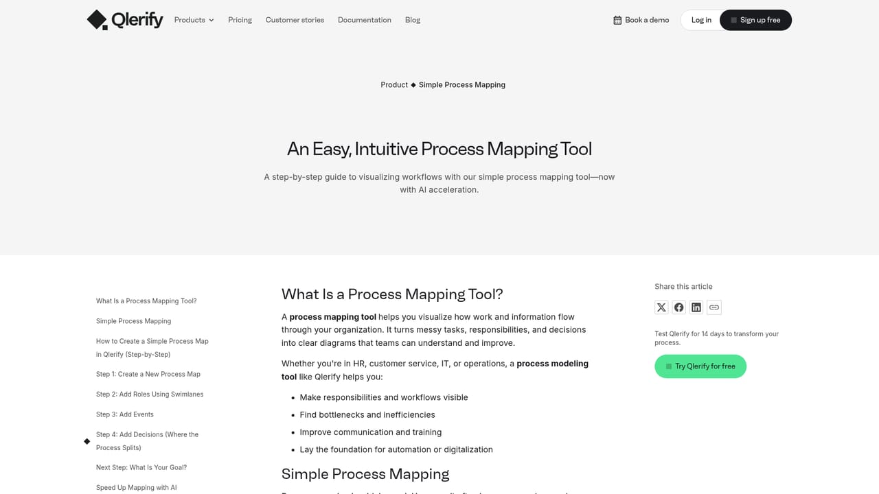 Qlerify — Map the current process