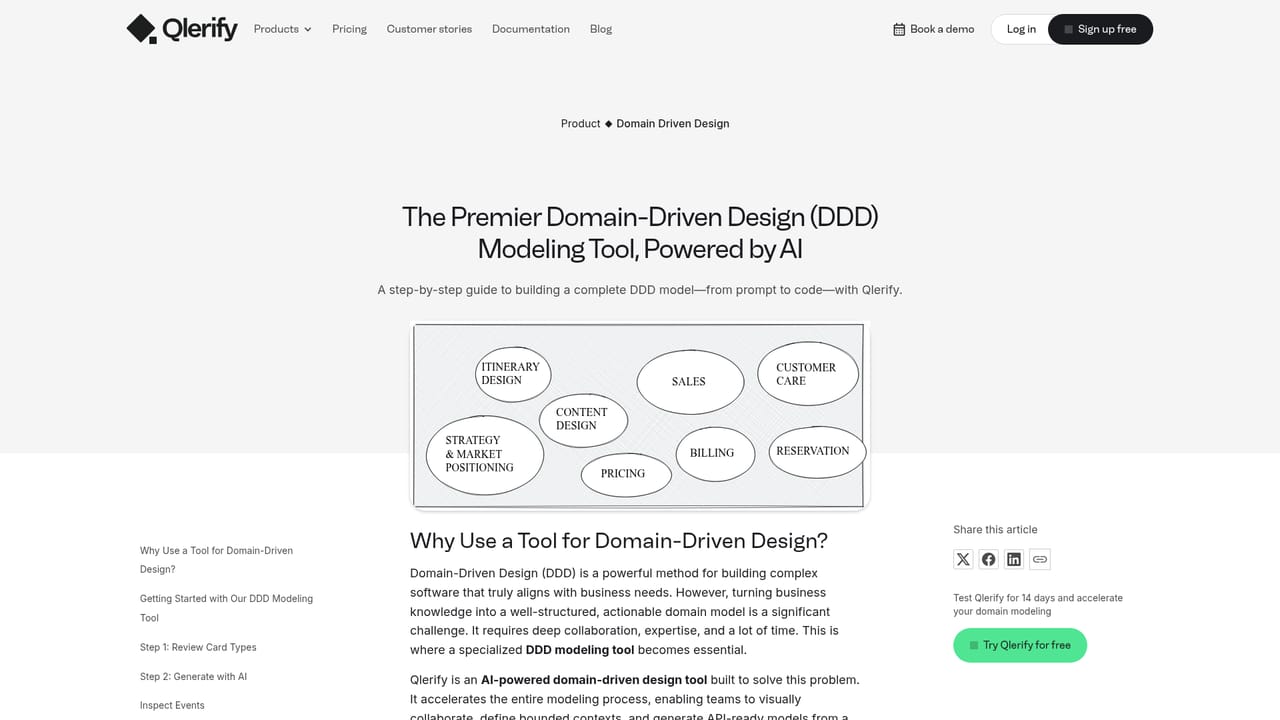 Qlerify — Shape the domain model with DDD