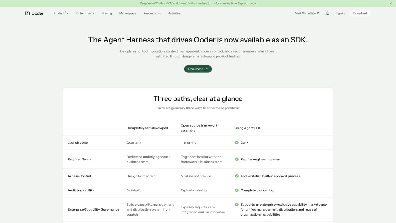 Qoder — Extend with SDK or cloud agents