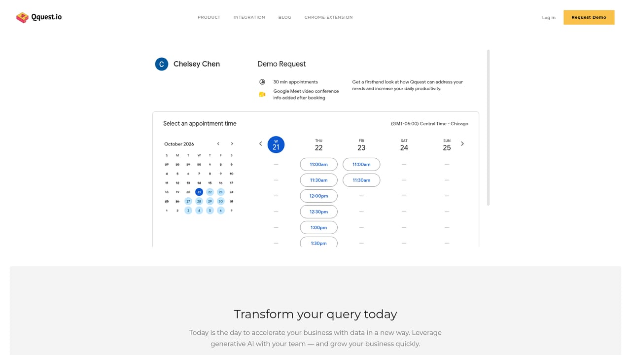 Qquest — Request a demo and get access